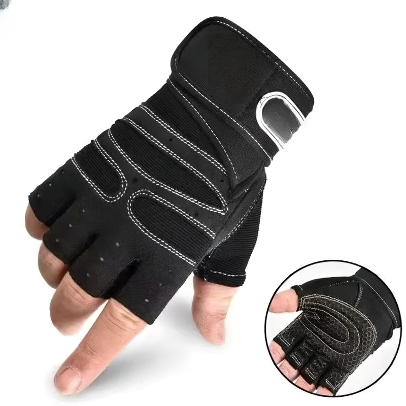 Teal trim gym gloves SF2225 with wrist support, black padded palms for weightlifting and CrossFit, perfect for durability and grip.